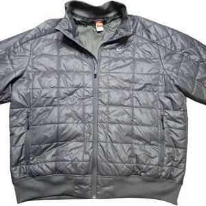 Nike Men's Puffer Jacket Y2K full Gray full zip 90's Gorpcore XXL